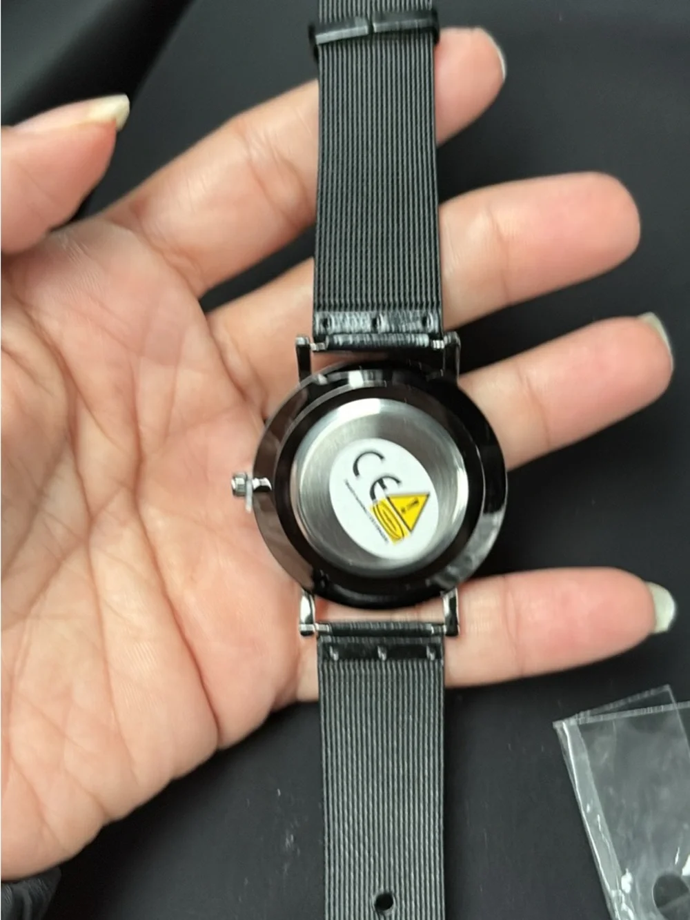 Geneva Men's Black Watch with Blue Accents